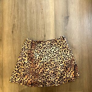 Princess Polly Leopard Print Mini Skirt - Brown & Black